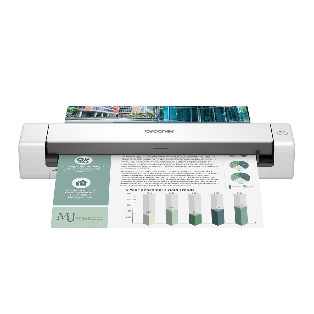 Escáner portátil Brother DS-740D con escaneado a doble cara Blanco-2