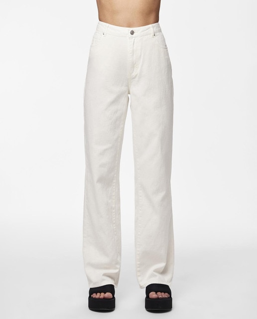 Imagen 0 de Pantalón vaquero de mujer recto de cintura alta.