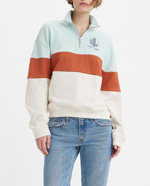 Imagen 0 de Sudadera de mujer de cuello alto con cremallera