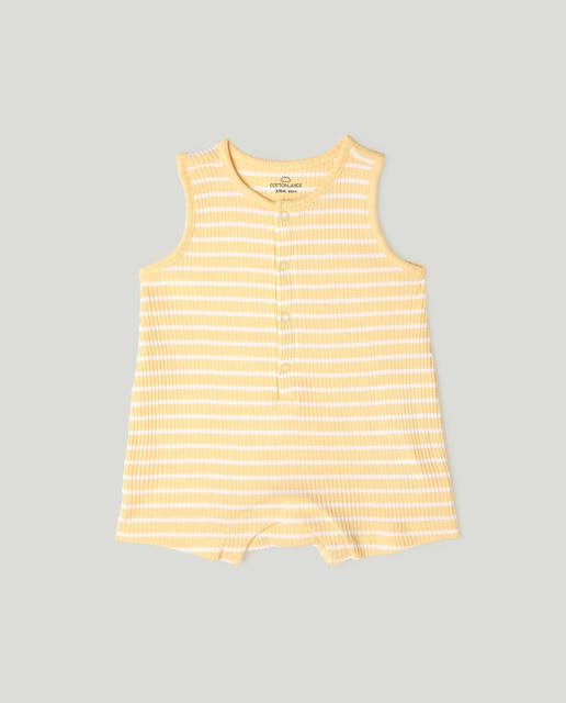 Imagen 0 de Pelele de bebé niño con rayas y tirantes