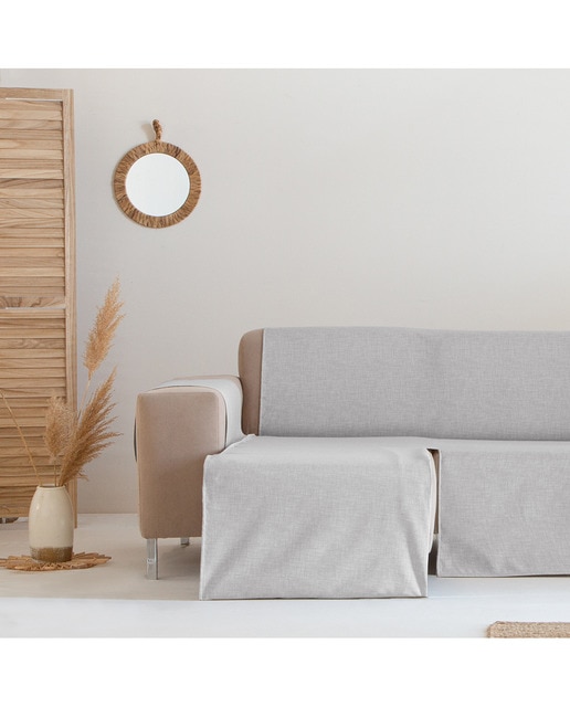 Imagen 0 de Cubre sofá chaise longue izquierdo impermeable gris claro