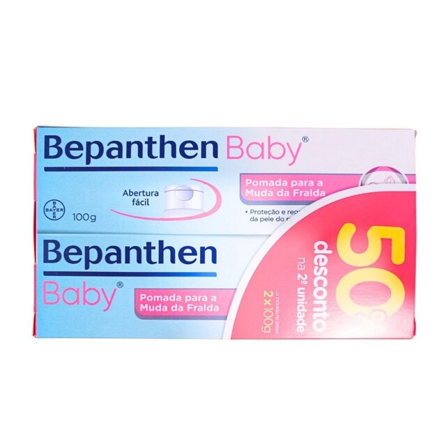 Imagem 0 de Dou Pomada Muda Fralda Bepanthen Baby 50% desconto 2ª unidade - 2x100 g