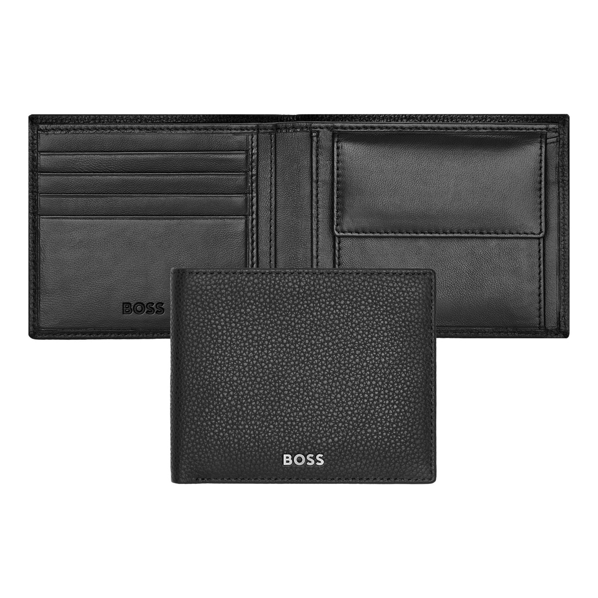 Carteira Porta-moedas Grained - Black Preto-2