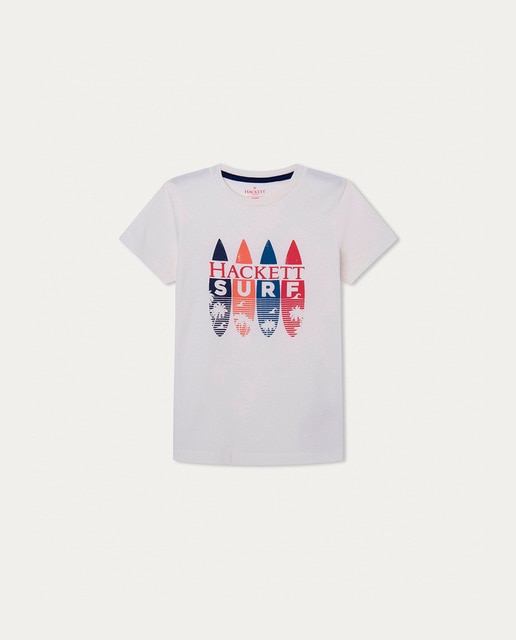 Imagen 0 de Camiseta de niño con cuello redondo y estampado de surf