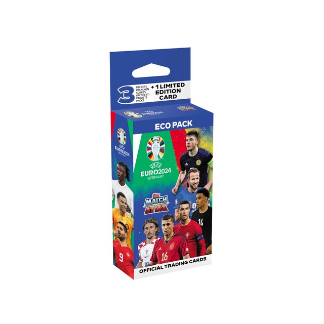 Imagem 0 de Pacote ecológico Euro 2024 com cartões Match Attax e cartão limitado.