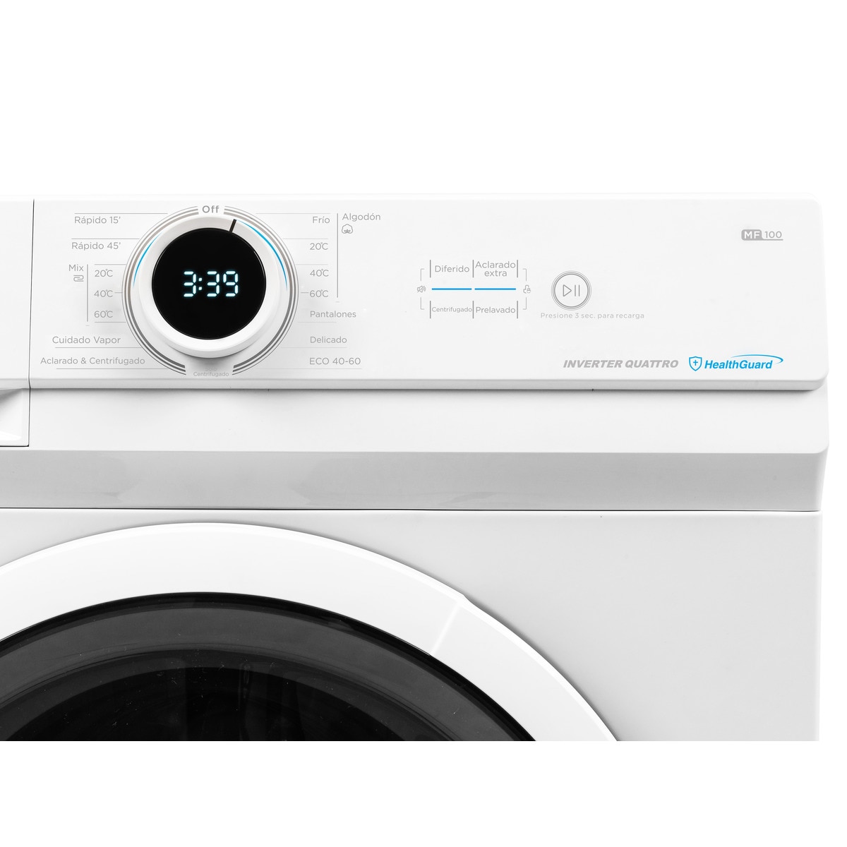 Máquina de Lavar Roupa Midea MF100W90BA/W-ES Carga Frontal, de 9 Kg e de 1400 rpm - Branco Branco-3