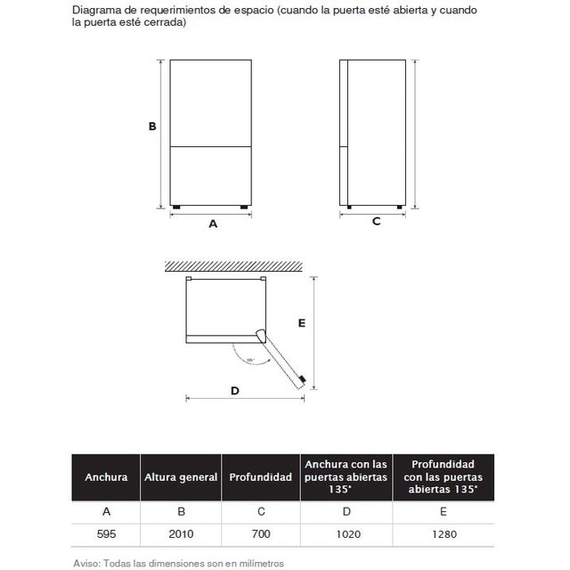 Frigorífico Combinado Midea MDRB521MGA46O Total No Frost e de 201 cm - Inox Inox-4