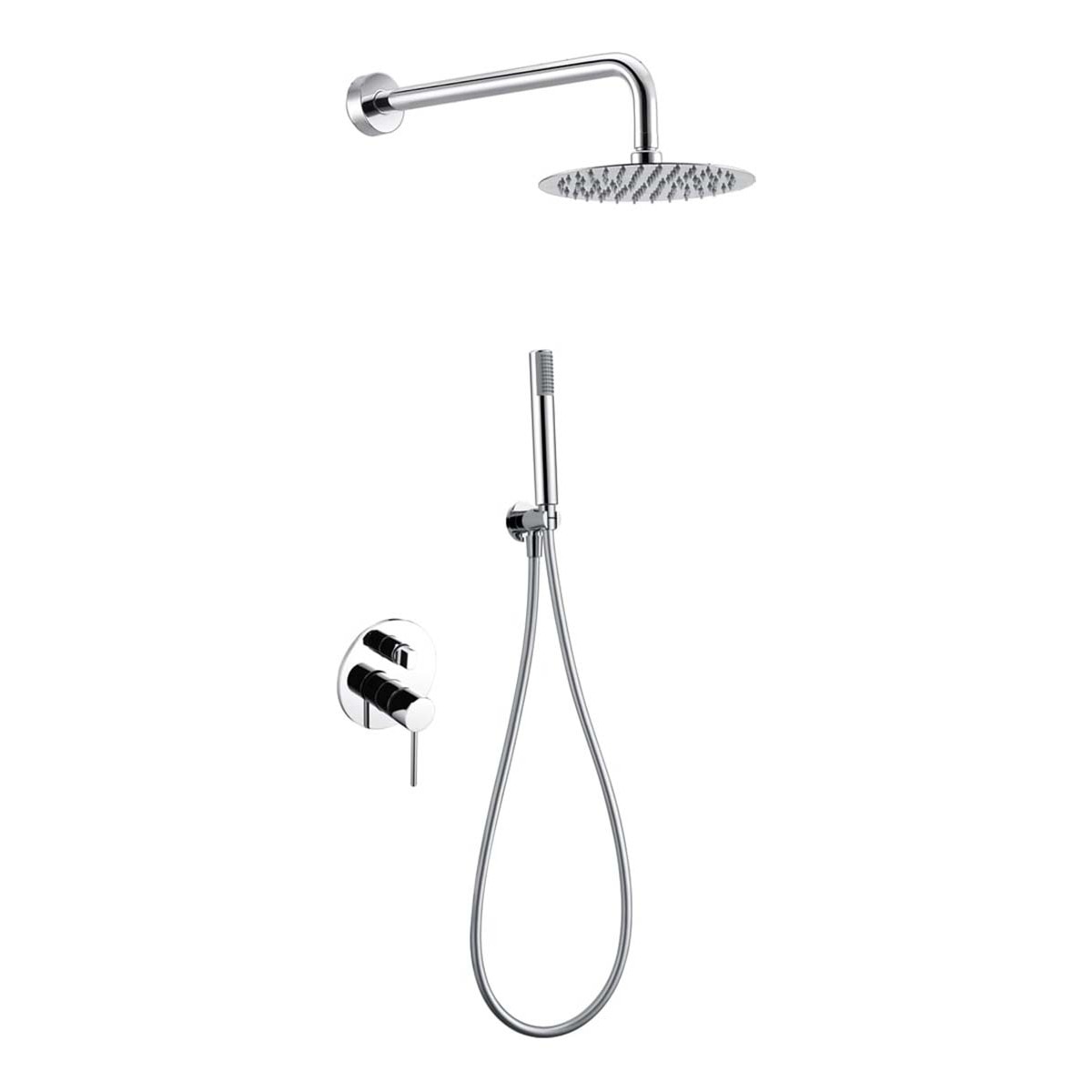 Conjunto de ducha empotrado monomando Milos Imex Cromo-1