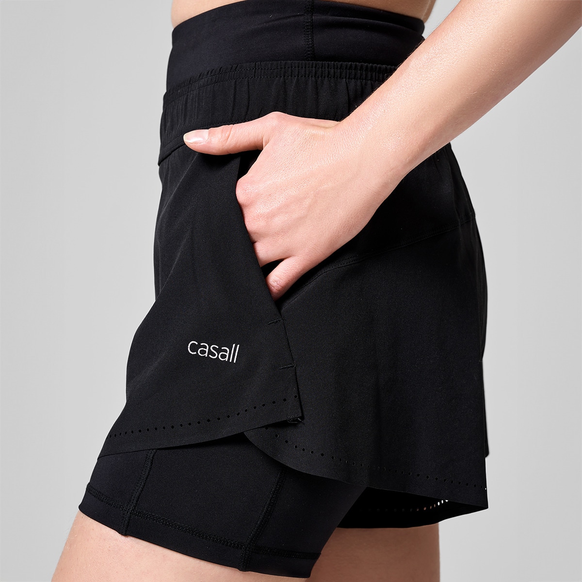 Calções de Mulher Shaping Double Shorts Preto-3