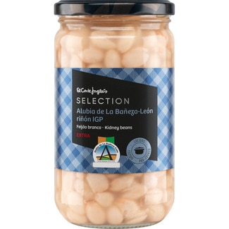 alubia blanca IGP de la Bañeza-León riñón extra cocida al natural frasco 400 g neto escurrido - El Corte Ingles Selection