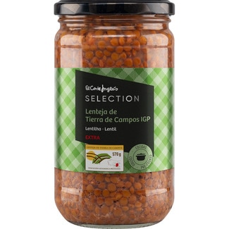lentejas cocidas extra IGP de Tierra de Campos frasco 400 g neto escurrido - El Corte Ingles Selection