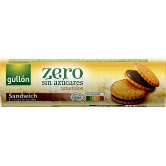 galletas sandwich con 37% de chocolate sin azúcares añadidos paquete 250 g - Gullon Zero