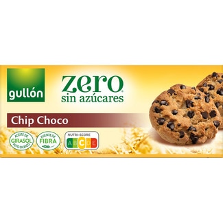 galletas Chip Choco con pepitas de chocolate sin azúcares paquete 125 g - Gullon Zero