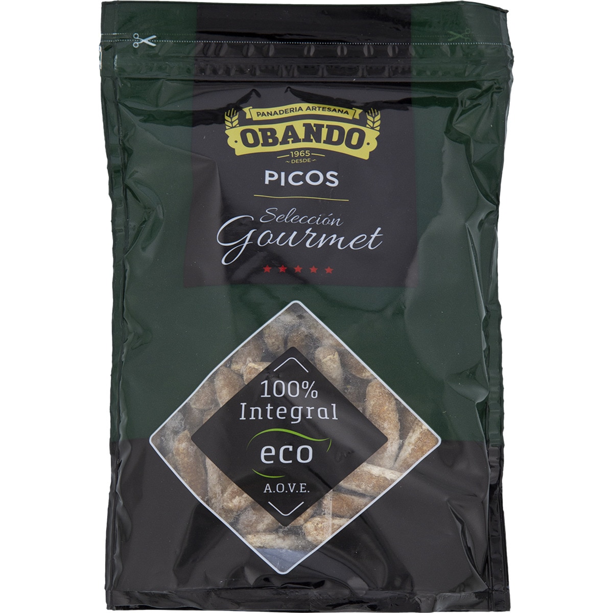 Selección Gourmet picos 100% integrales y ecológicos con aceite de oliva virgen extra bolsa 140 g