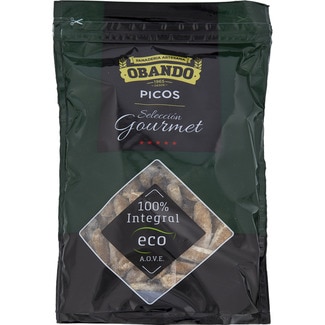 Selección Gourmet picos 100% integrales y ecológicos con aceite de oliva virgen extra bolsa 140 g - Obando