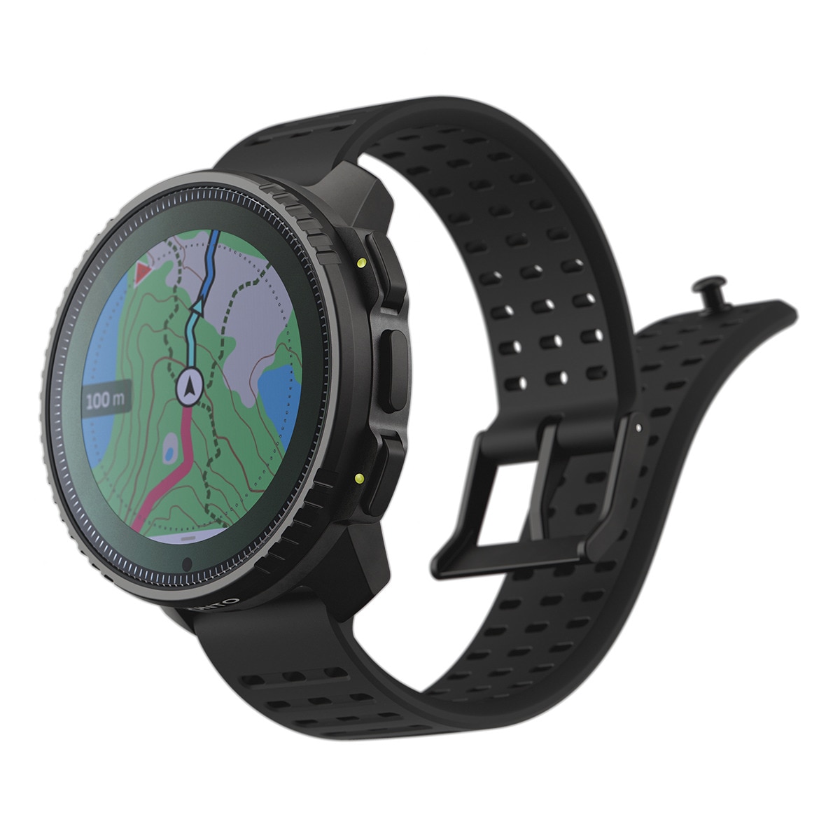 Relógio GPS Vertical Solar - Steel Preto-3