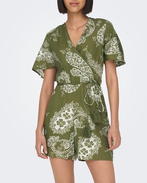 Imagen 0 de Mono corto de mujer de manga corta con cinturón