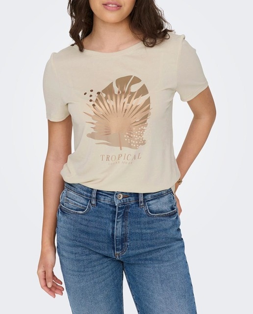 Imagen 0 de Camiseta de mujer de manga corta con escote en la espalda