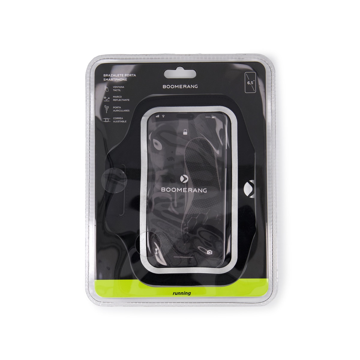 Bracelete porta-smartphone 6,5" Preto-1