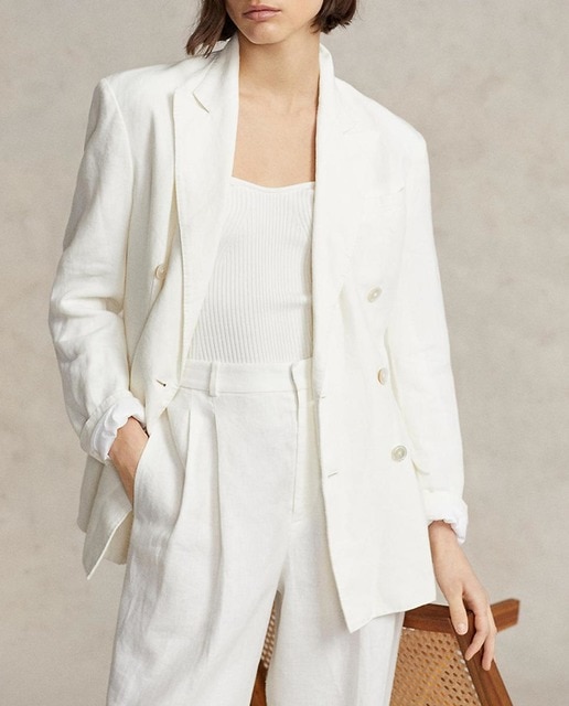 Imagen 0 de Blazer de mujer de lino con bolsillos