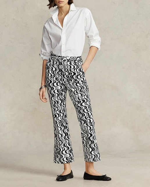 Imagen 0 de Pantalones de mujer de campana con estampado abstracto