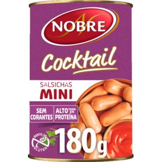 Salsichas Cocktail lata 180 g - Nobre