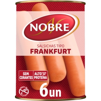 Salsichas Frankfurt 6 Unidades lata 120 g - Nobre