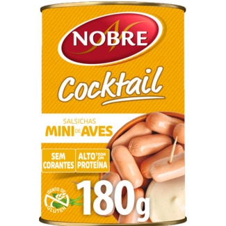 Salsichas de Aves Cocktail lata 180 g - Nobre