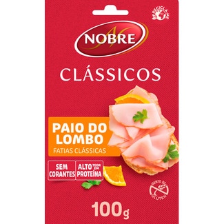 Paio do Lombo em Fatias sem Glúten embalagem 100 g - Nobre