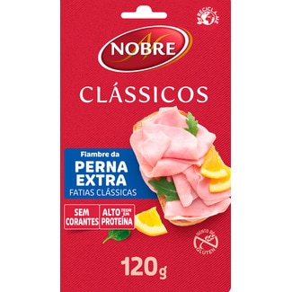 Fiambre da Perna Extra em Fatias sem Glúten embalagem 120 g - Nobre