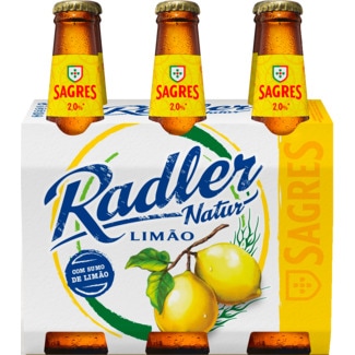 Cerveja Radler Pack 6 unidades garrafa 33 cl - Sagres