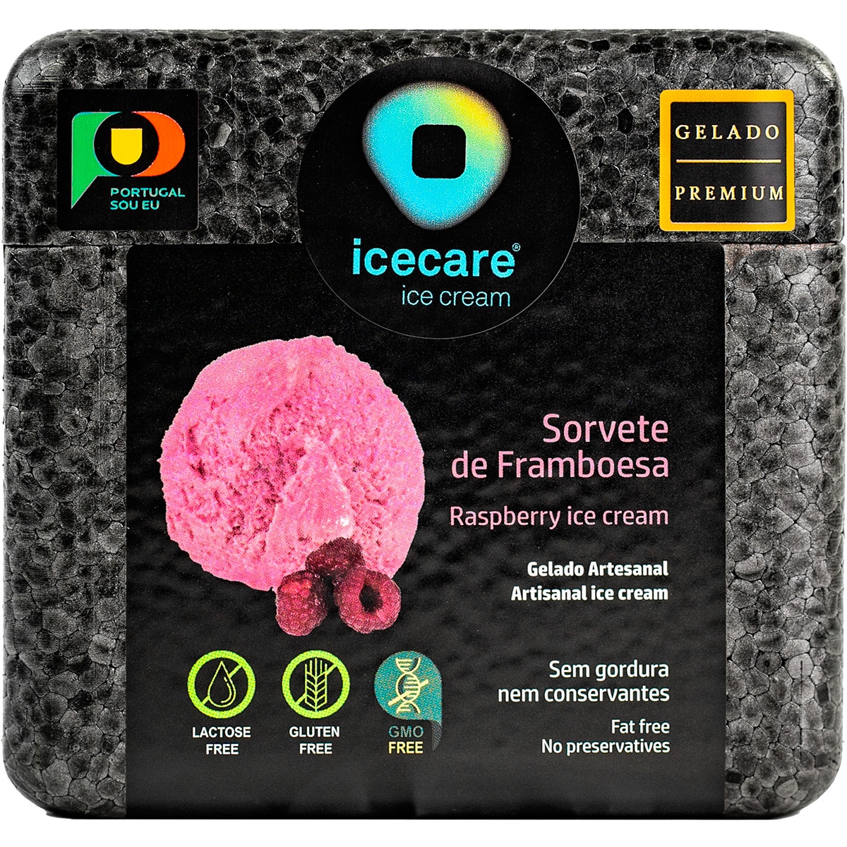 Gelado Artesanal Framboesa embalagem 500 ml