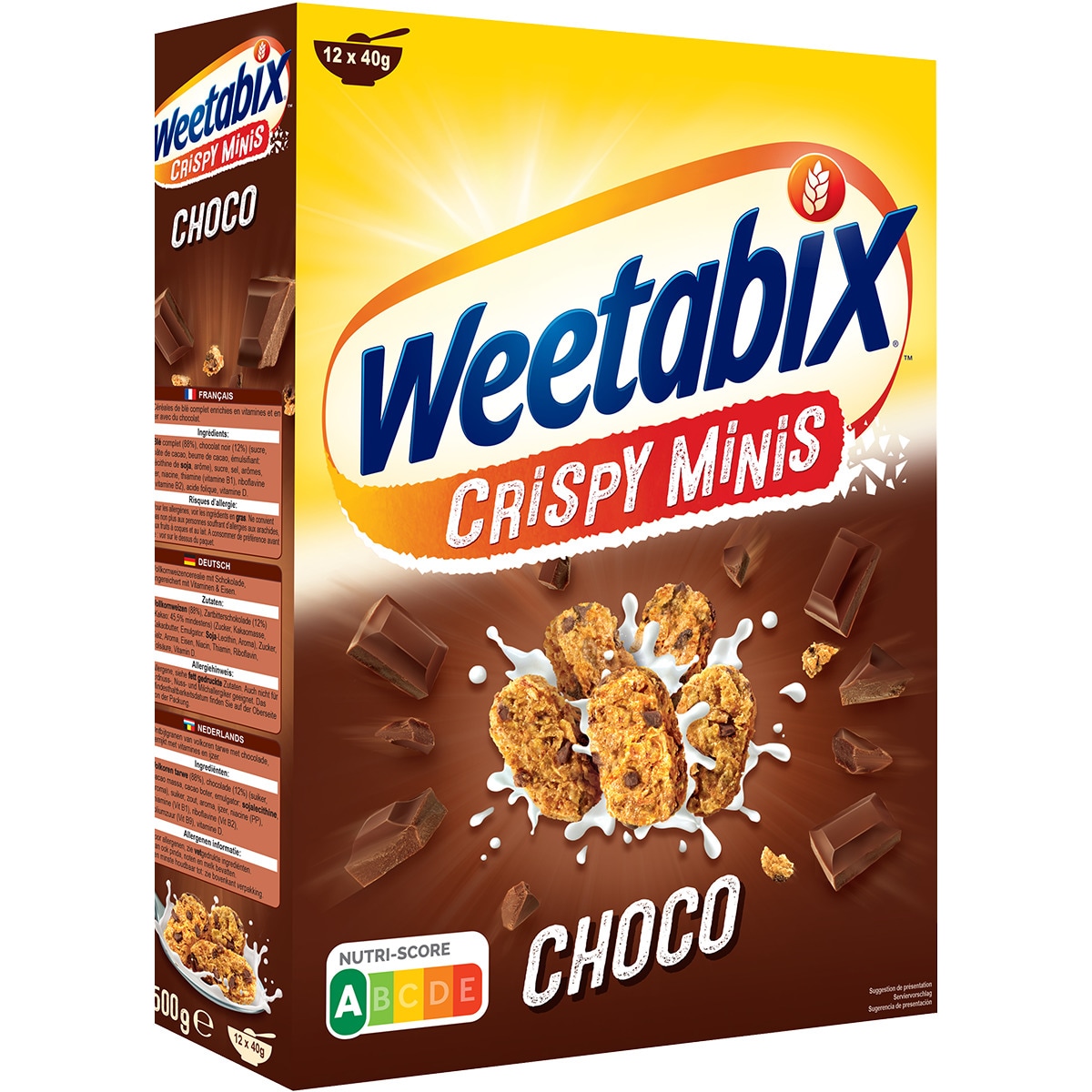 Cereais Mini Chocolate com Fibra embalagem 500 g