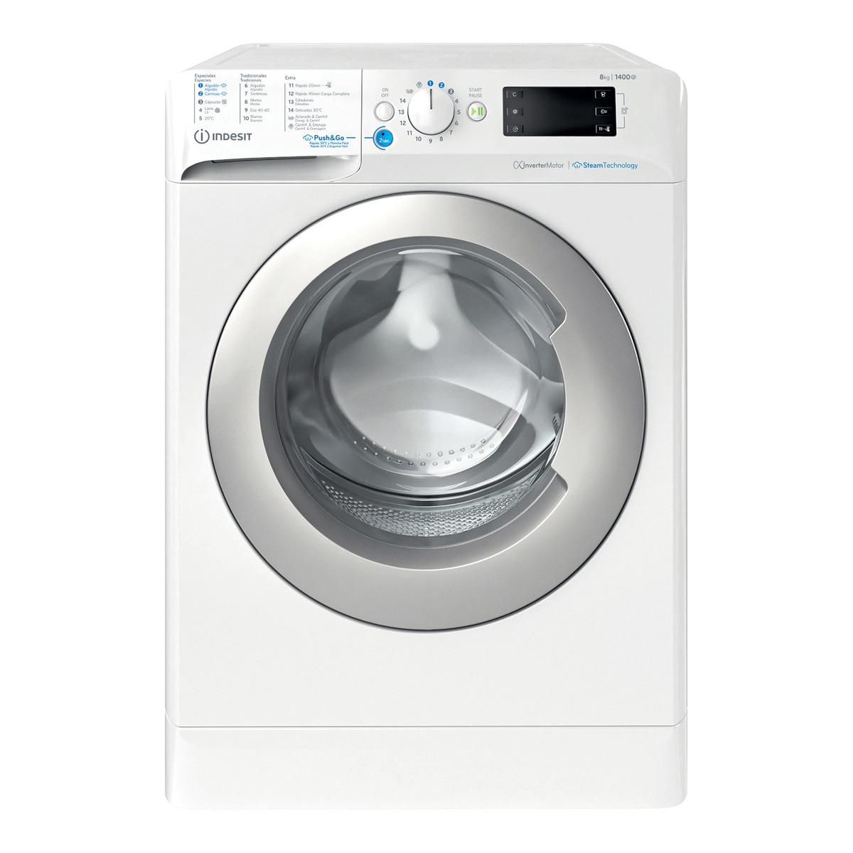Imagem 0 de Máquina de Lavar Roupa Indesit BWE 81496X WSV SPT Carga Frontal de 8 kg e de 1400 rpm - Branco