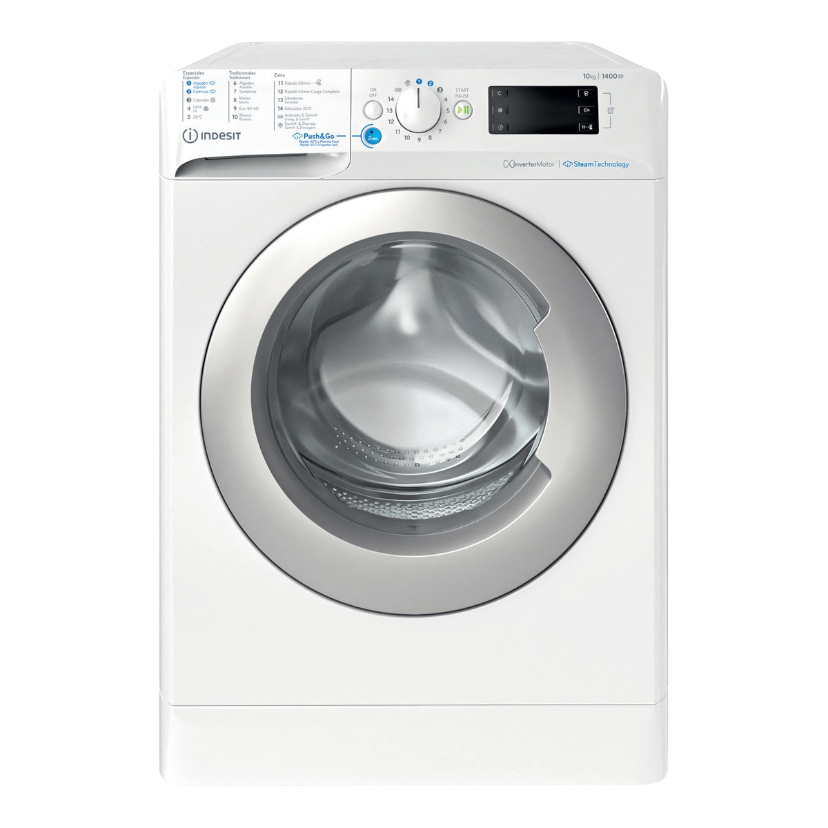 Máquina de Lavar Roupa Indesit BWE 101496X WSV SPT Carga Frontal de 10 kg e de 1400 rpm - Branco Branco-1