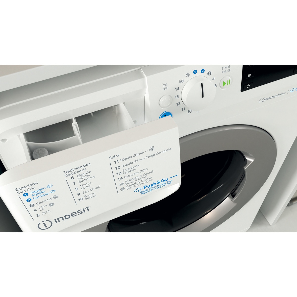 Máquina de Lavar Roupa Indesit BWE 101496X WSV SPT Carga Frontal de 10 kg e de 1400 rpm - Branco Branco-4
