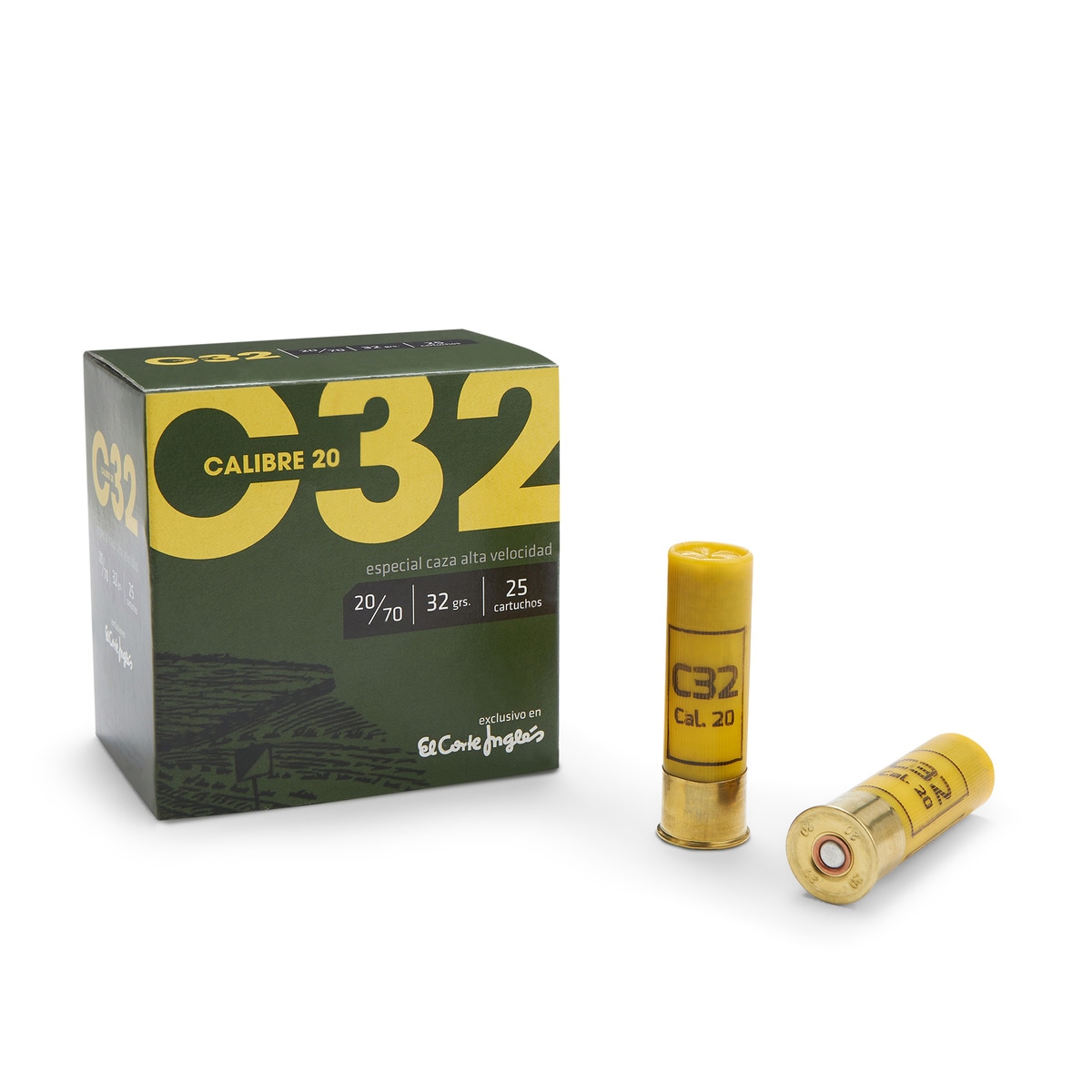 Imagen 0 de Caja de 25 cartuchos de caza en calibre 20 C32 8ª .Cartuchos C