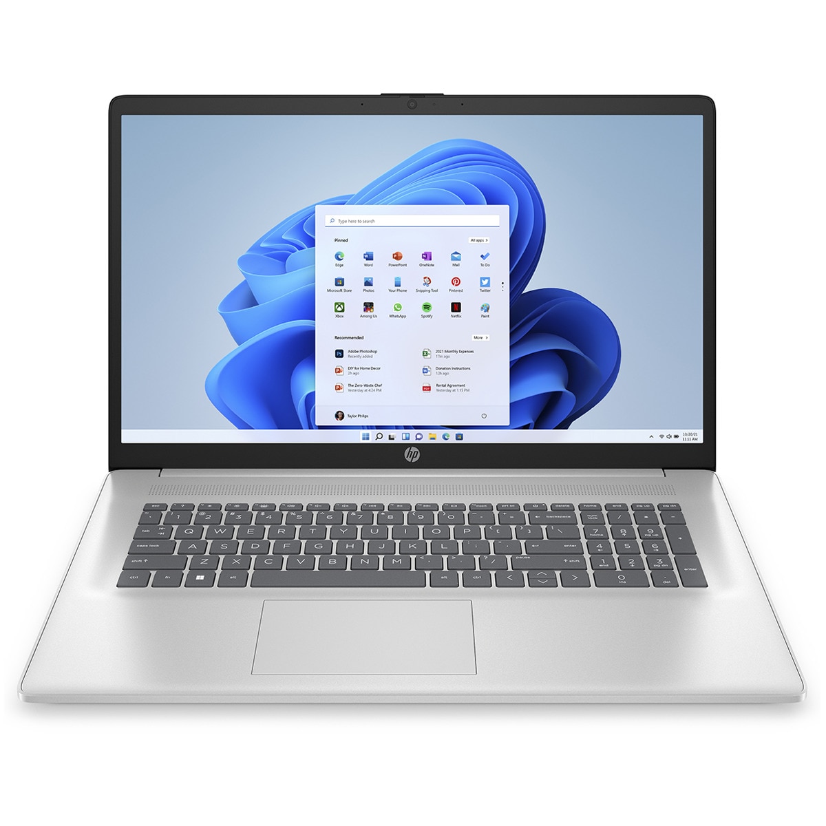 Portátil HP 17-cp2002ns, Ryzen 5-7520U, 16GB, 512GB SSD, 17,3", W11 Plata-1