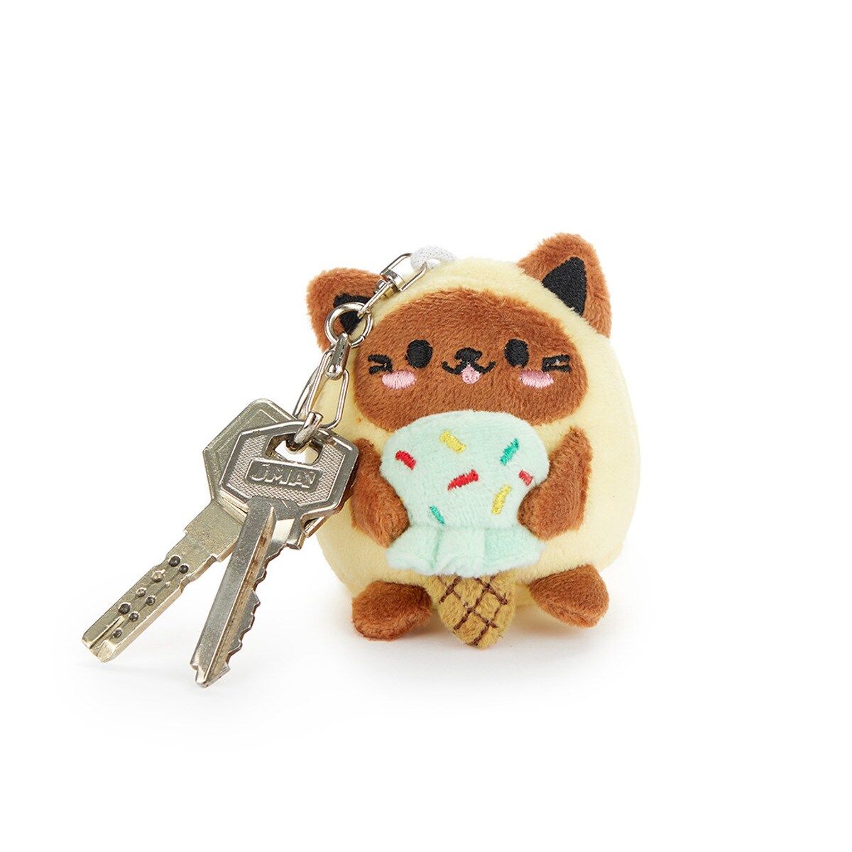 Porta-chaves Fluffy Kawaii Minty Balvi amarelo poliéster metal 2
