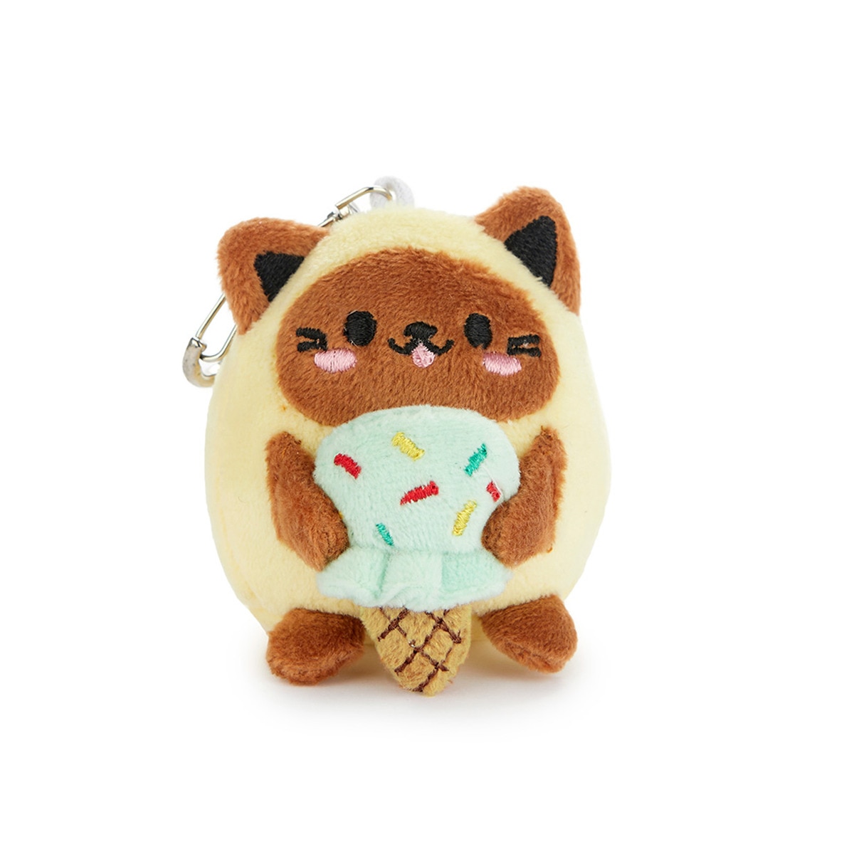 Porta-chaves Fluffy Kawaii Minty Balvi amarelo poliéster metal 1