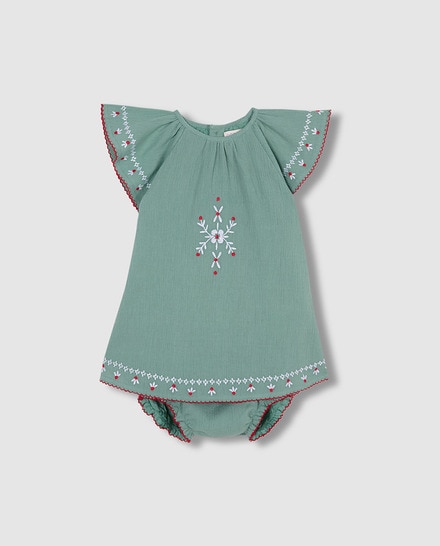 Vestito Bambina Gocco – Modello Ricamato Autunno/Inverno – Caldo E Raffinato