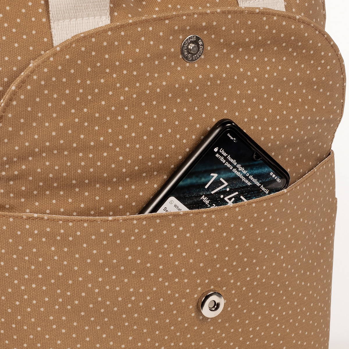 Mochila Poppy Bolinhas Telha-10