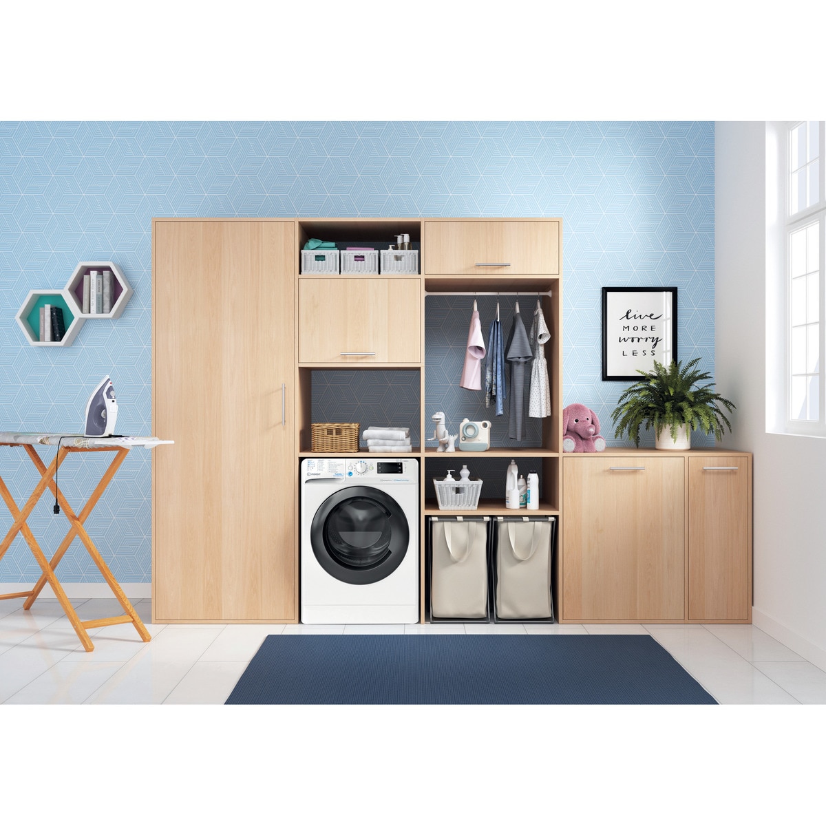 Lavadora secadora Indesit  9 kg/ 1.400 rpm - BDE 96435 WKV SPT Blanco-9