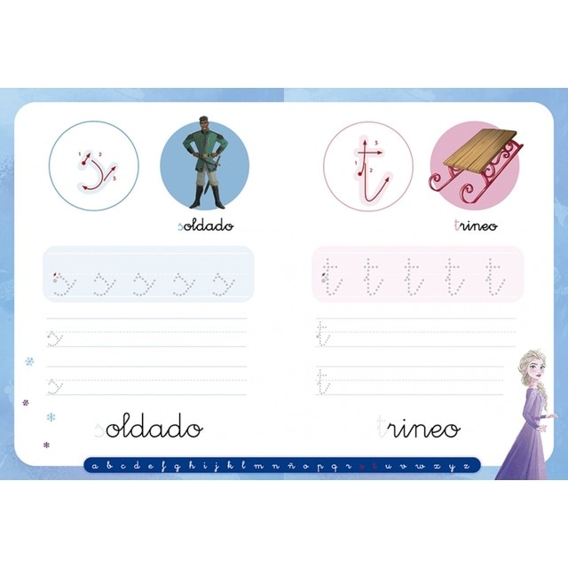 Escribo con Disney. Las minúsculas (4-5 años) (Disney. Primeros aprendizajes): Con letras para reseguir  (Tapa blanda) 4