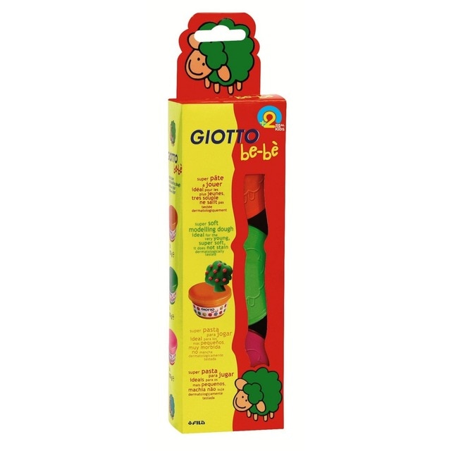 Imagem 0 de Estojo 3 Unidades Super Massa para Brincar Be-Bè 100 g - Laranja/Magenta/Verde