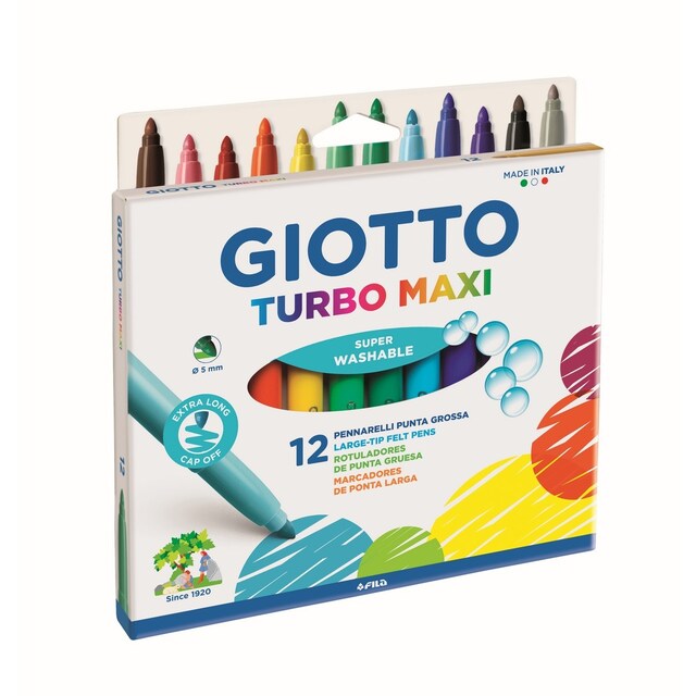 Imagem 0 de Estojo de 12 Canetas de Feltro Turbo Maxi