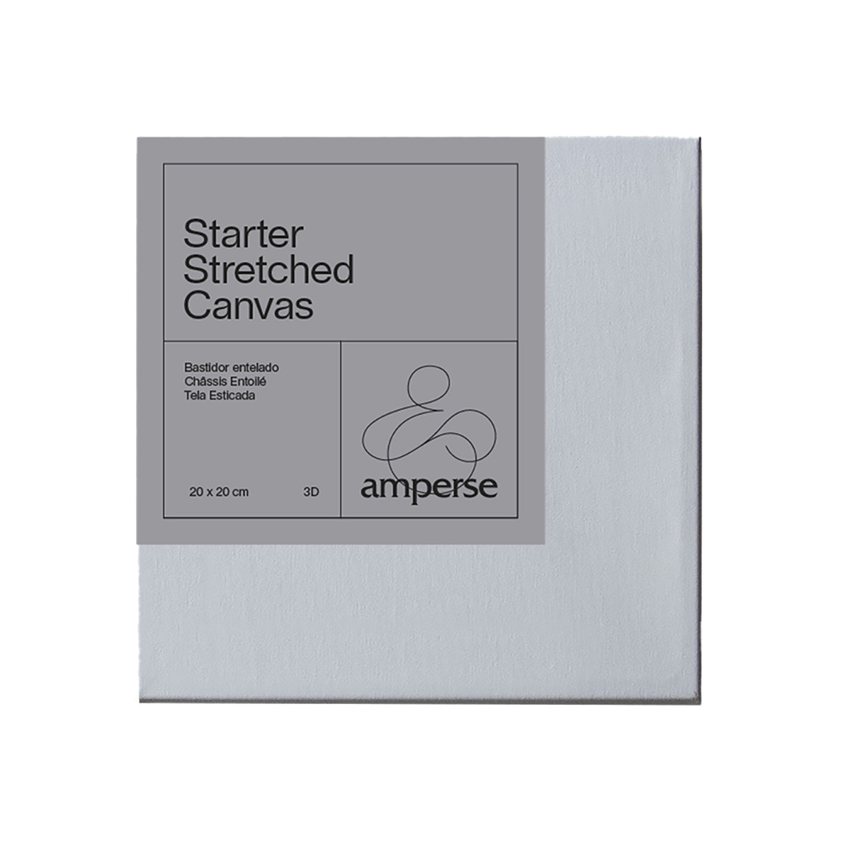 Lienzo starter 3D 20X20 Amperse Blanco-1