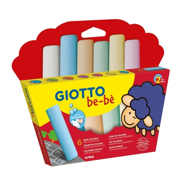 Imagem 0 de Paus de Giz Be-bè Pack de 6 Giotto