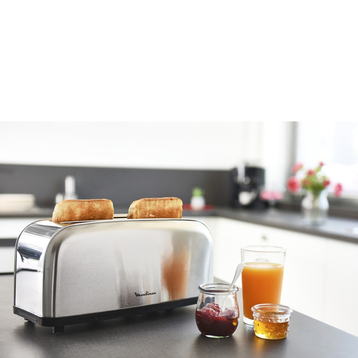 Tostador Moulinex Classic con 2 ranuras largas Inox-6