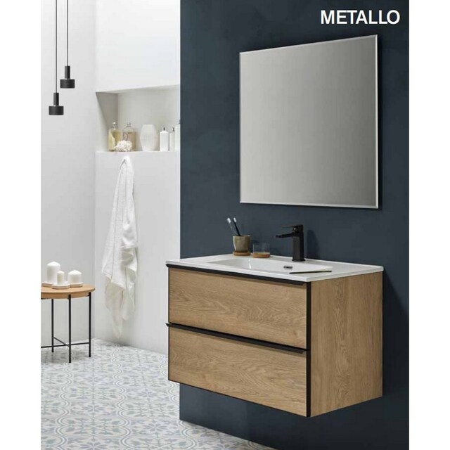 Imagem 0 de Móvel de Casa de Banho Suspenso com 2 Gavetas Metallo